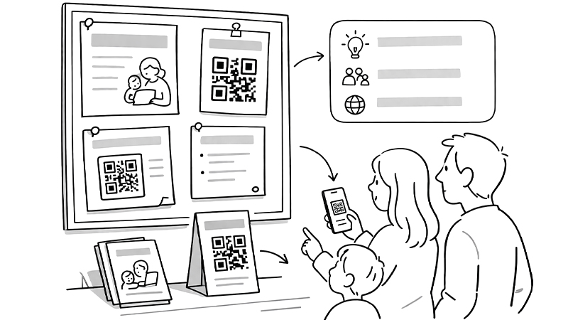 Information via QR Codes, Brochures & Posters